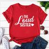 Family Reunion Women Clothes Funny Matching Sisters Print T Shirt Tee Basic Harajuku Ulzzang Y2K Top Weekend Graphic Red Tshirt