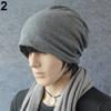 Women Men Fashion Winter Warm Crochet Knit Scarf Hip-Hop Cap Beanie Hat