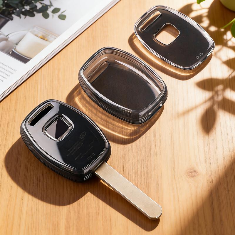 Transparent Black Tpu For Honda Cr-V Accord Civic Element Pilot Hr-V Fit City Jazz Odyssey Fleed Car Key Case Cover Accessories