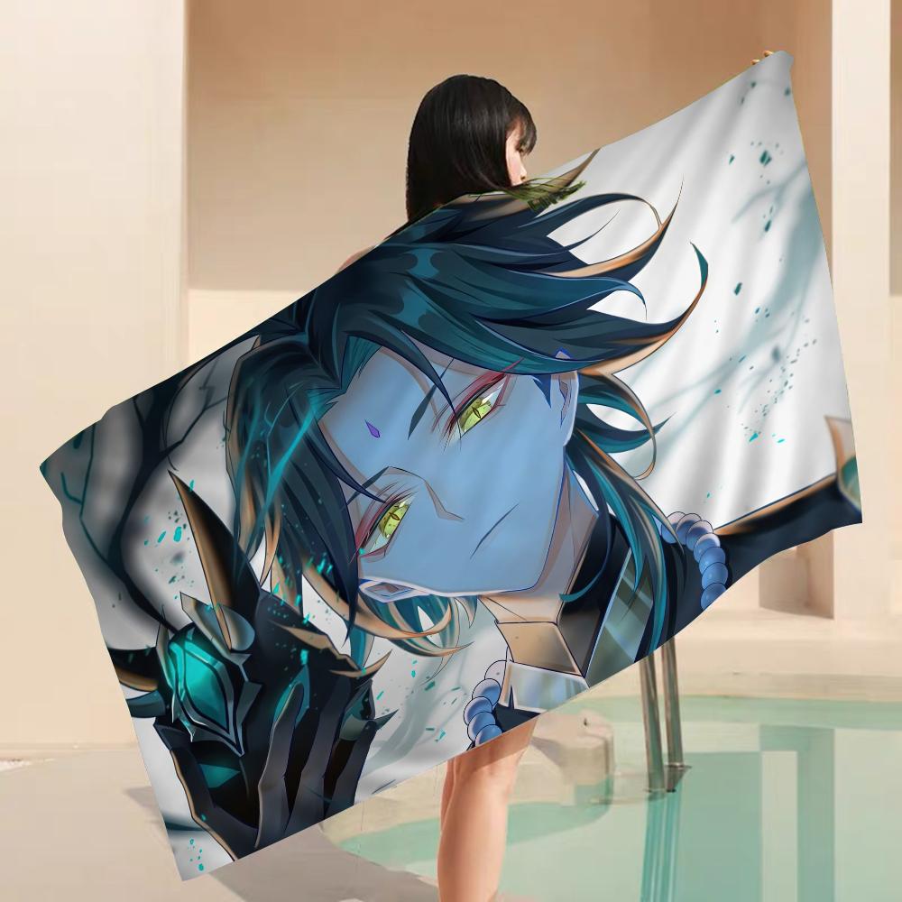 Xiao Beach Towel Cartoon Cute Summer Kids Large Bath Pool Beach Towel Microfiber Absorbent For Swimming Travel