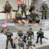 10cm Warrior Elite Force Army Police Military Snow Navy Soldier Action Figure Toy Terrorist SWAT Team Figuras for Children Gift