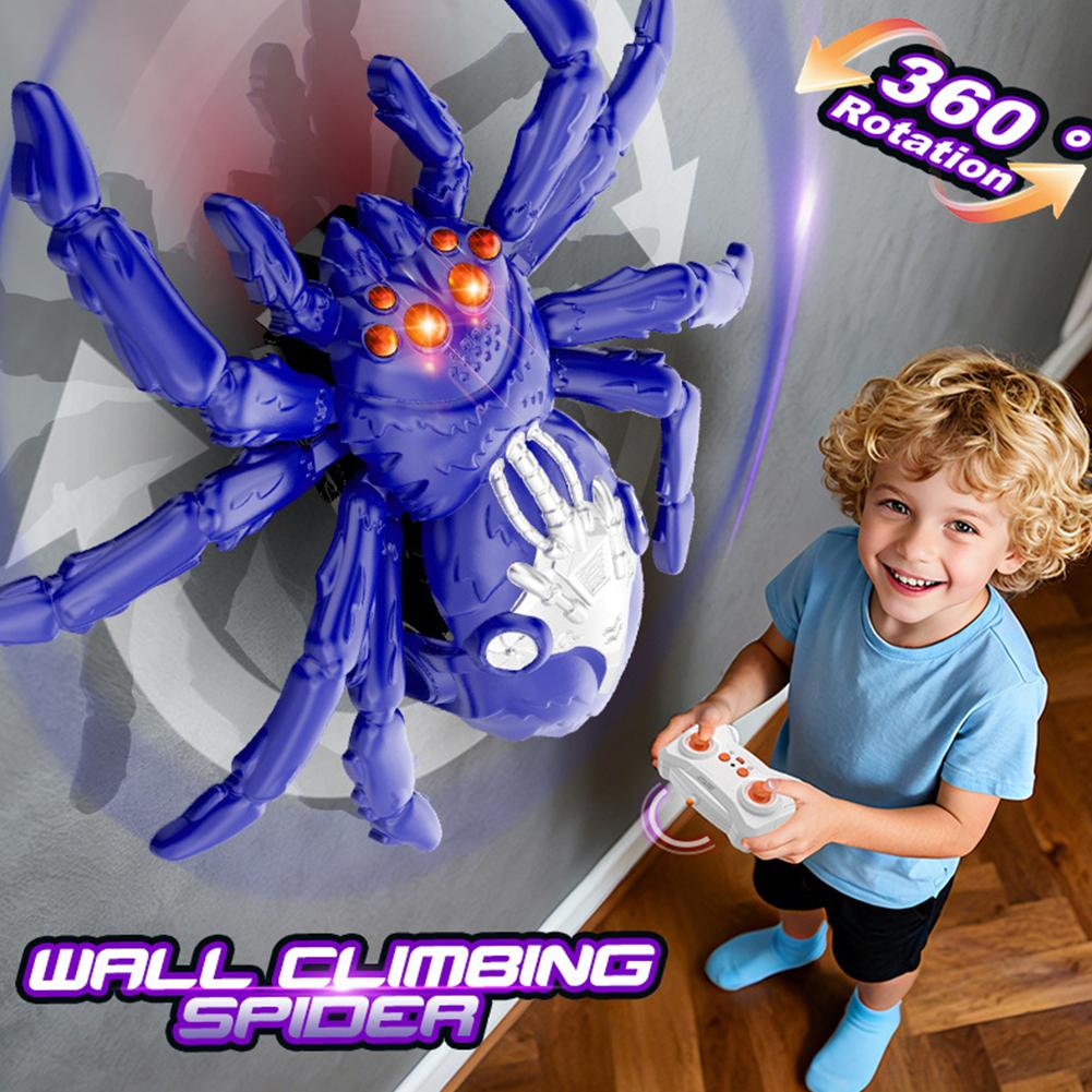 Realistic Biomimetic RC Wall Climbing spider Robot Toy Remote Control Toy Gifts Climbs Glass & Smooth Walls