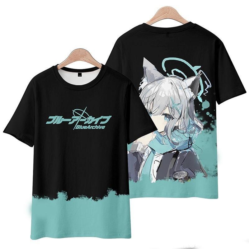 Blue Archive Takanashi Hoshino Anime 3D Print T-Shirts Men Women Short Sleeve T Shirt Tops Y2K Street Harajuku Tees Men Clothing
