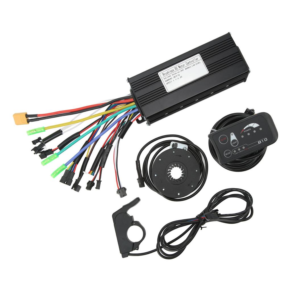 Bicycle Brushless Motor Controller Kit Sine Wave Lithium Power Assisted Retrofit Accessories with Throttle 30A