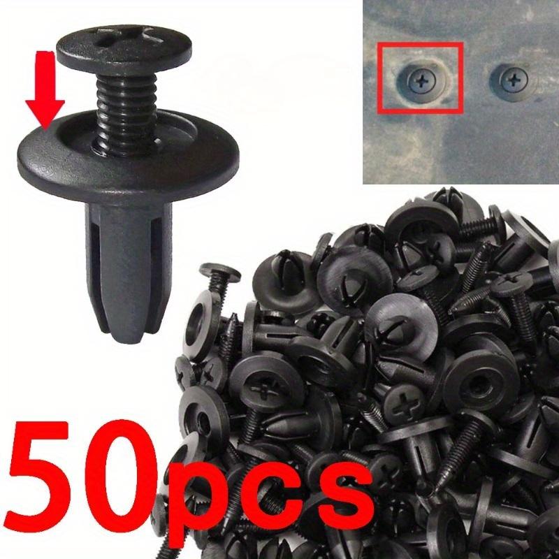 Car Parts 100x 8mm Bumper Clips - Auto Car Plastic Rivets Fasteners For Fender, Trim, Splash Guard Plastic Fenders Fenders - Foto 6