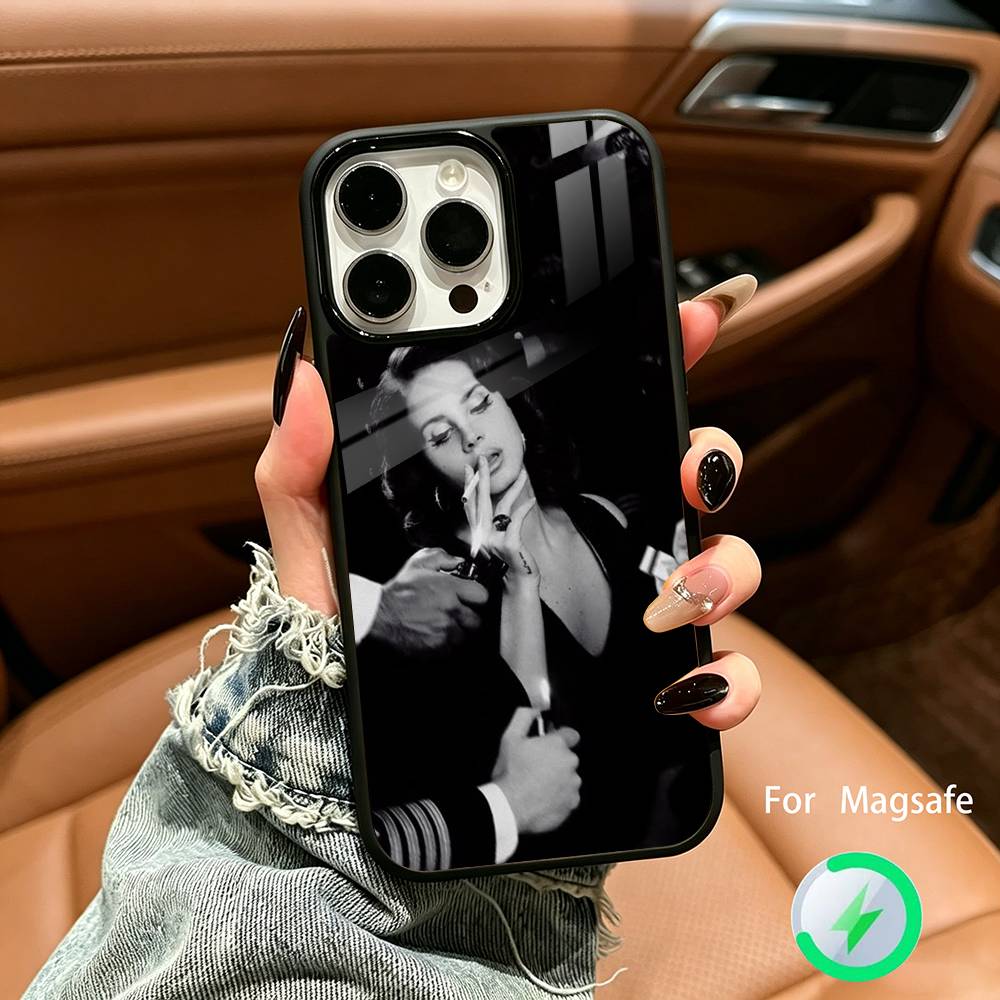 Vintage Singer Lana Del Rey Phone Case For IPhone17 16 15 14 13 12 11  Pro Max 16/15/14Plus Wireless Charger Cover Funda