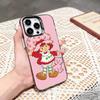 s-Strawberry Shortcake Phone Case For iPhone 17,16,15,14,13,12,11 Plus,Pro Max,XS,Colored silver phone case