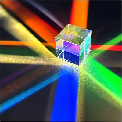 Toy Sun Catcher Prism Optical Glass X-cube Dichroic Cube Magic Prism Cube Rainbow Color Prism Cubes