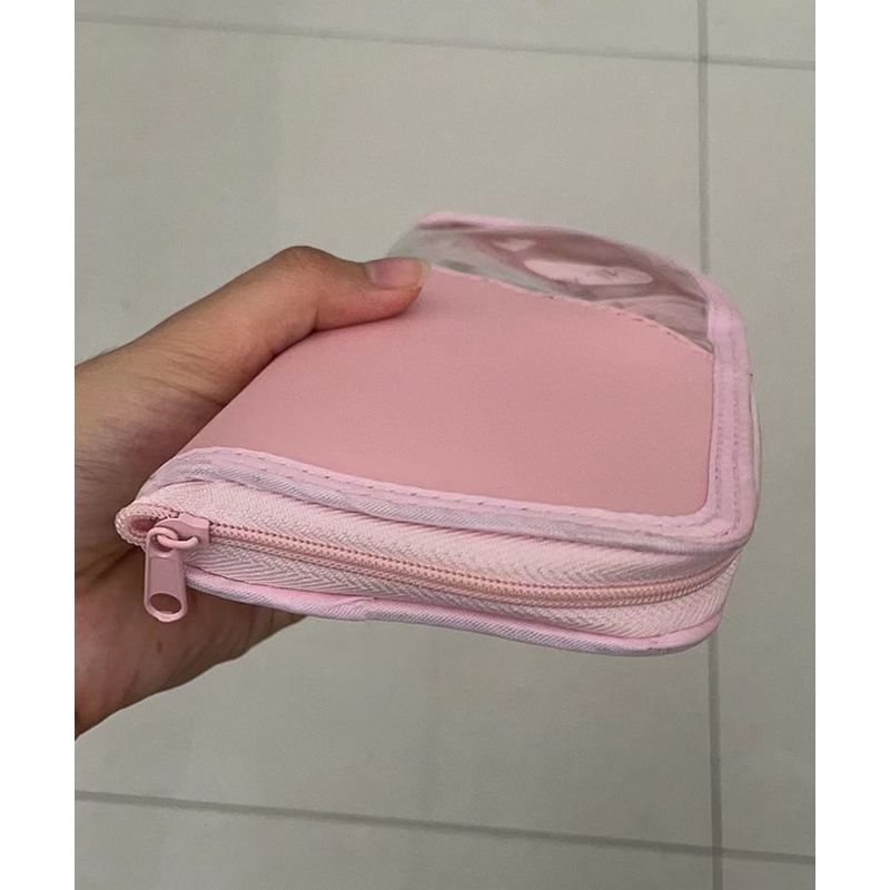 REGENBOOG - Plain Transparent Panel Fabric Makeup Brush Case