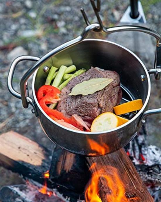 CAMPING MOON Dutch Oven Inner Net Bottom Net [Camping Equipment Cooker Cutlery] (For 6 Inches W13)