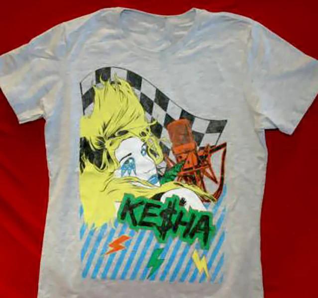 Новая редкая футболка Kesha для фанатов, белая, размеры S-5XL, FF082, унисекс XXL
