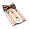 Children Bow-knot British Retro Style PU Leather Suspenders Clips Baby Kids Bow Tie Set Boys Adjustable Wedding Ties Accessories