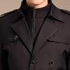 Men's Detachable Wool Lined Business Trench Coat
