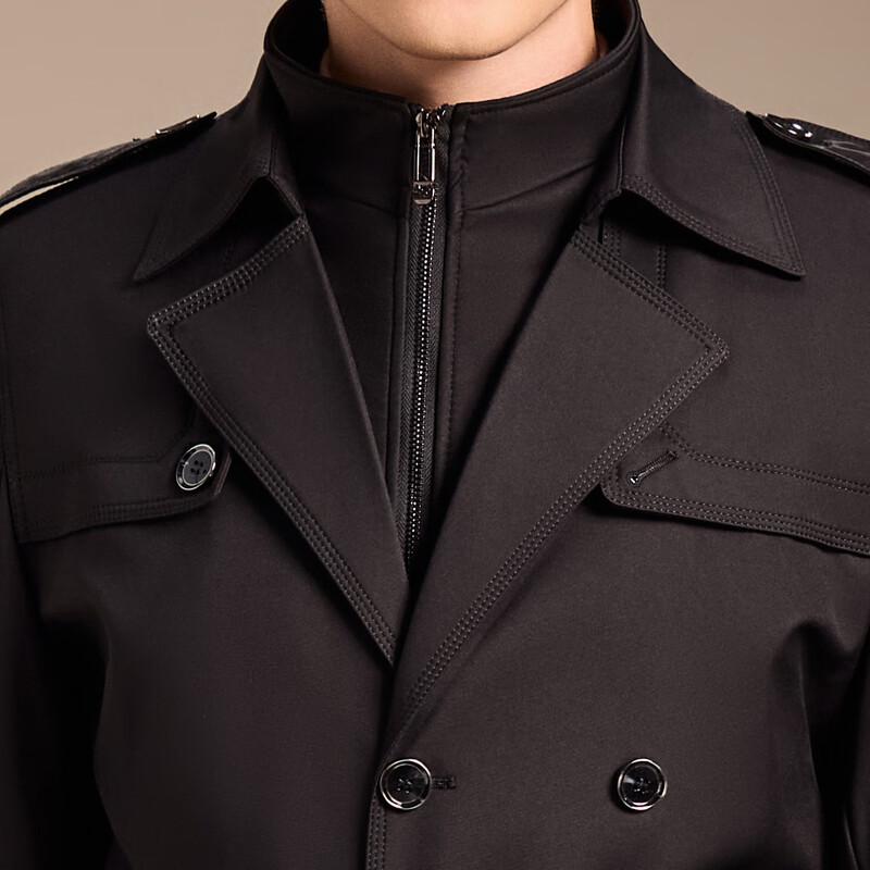 Men's Detachable Wool Lined Business Trench Coat