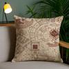 Magic Marauders Map Harny Potter Pillow Case Anti-Dustmite Pillowcase Invisible Zipper Silky Short Plush Sofa Cushion Cover
