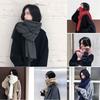 Solid Color Winter Knitted  Scarf Thick Warm Women Wrap Shawls Casual Long Scarves
