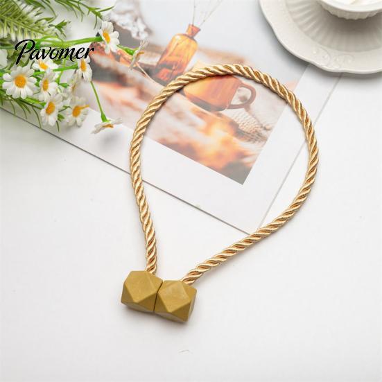 Wall Damage Free Tiebacks 1 Pair Magnetic Curtain Tiebacks, Twisted Rope Holdbacks, Window Treatment Simple Decorative Draperies Holders for