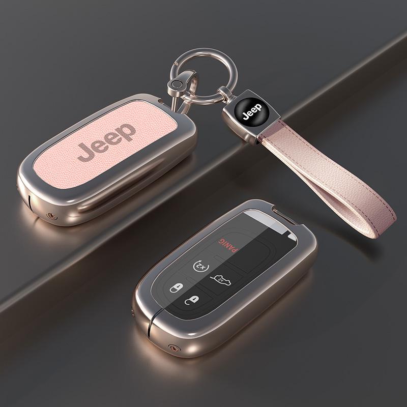 Metal Key Shell for Jeep: Compass, Renegade, Cherokee, Wrangler