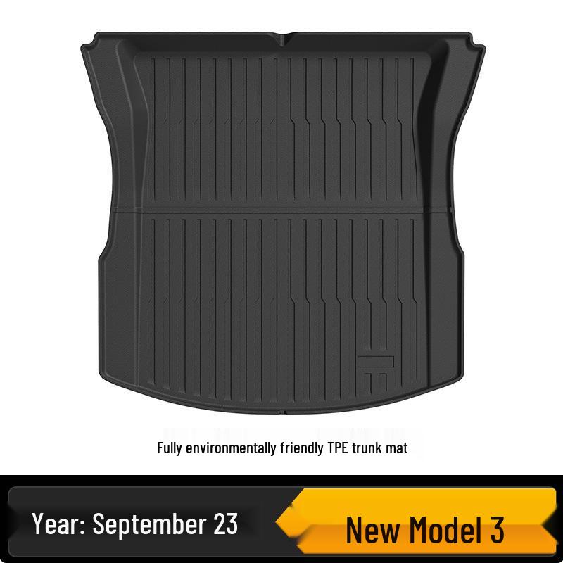 Tesla Model Y/3 TPE Front & Rear Trunk Mats and Foot Pad