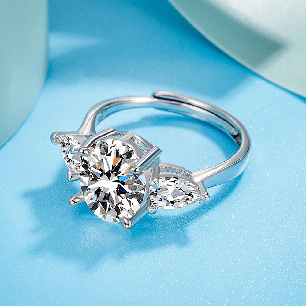 European and American Luxury Oval Open Ring - Unique Personality Jewelry