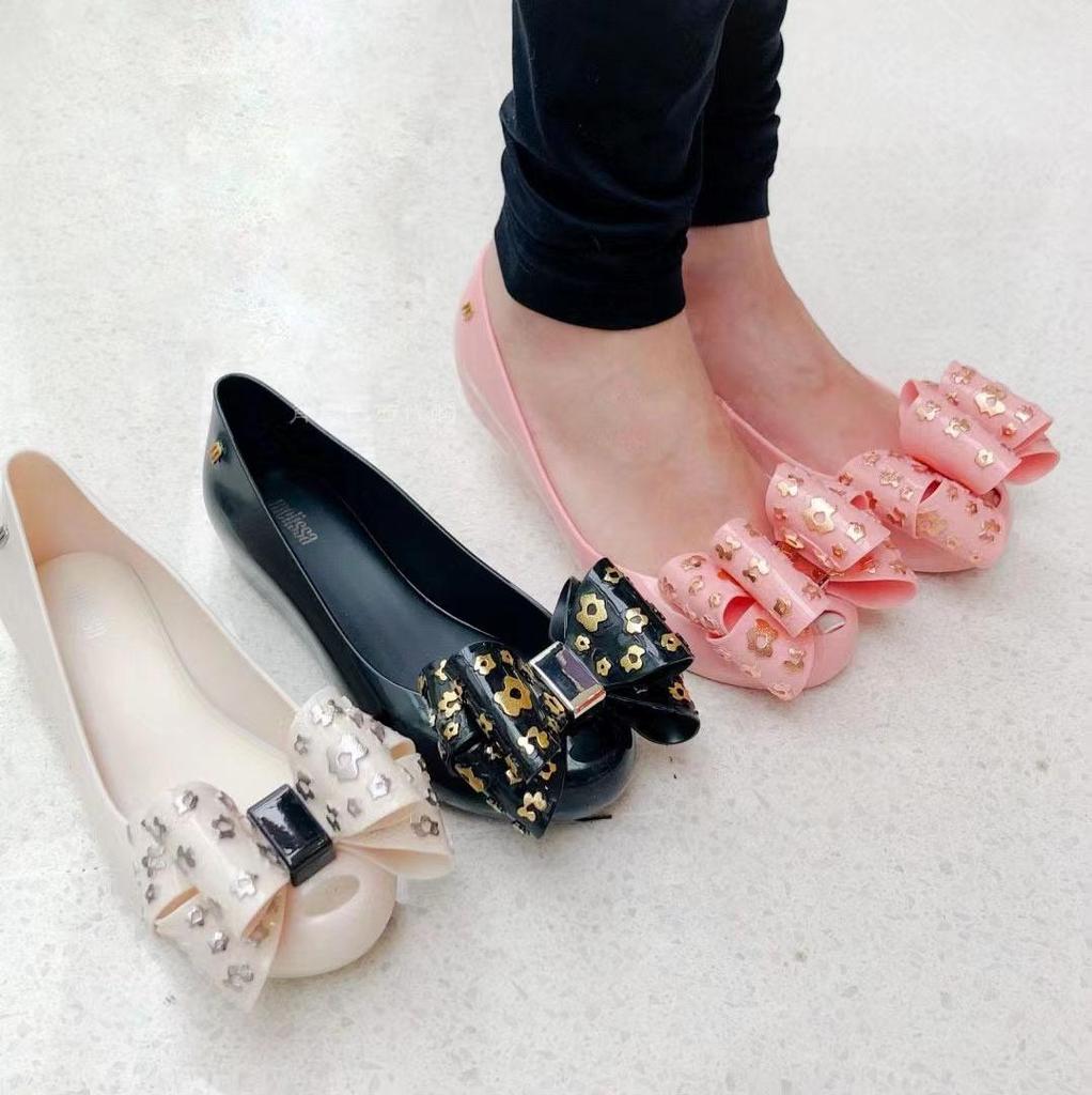 2026 New Style Women's Melissa Wedge Jelly Sandals with Bowknot