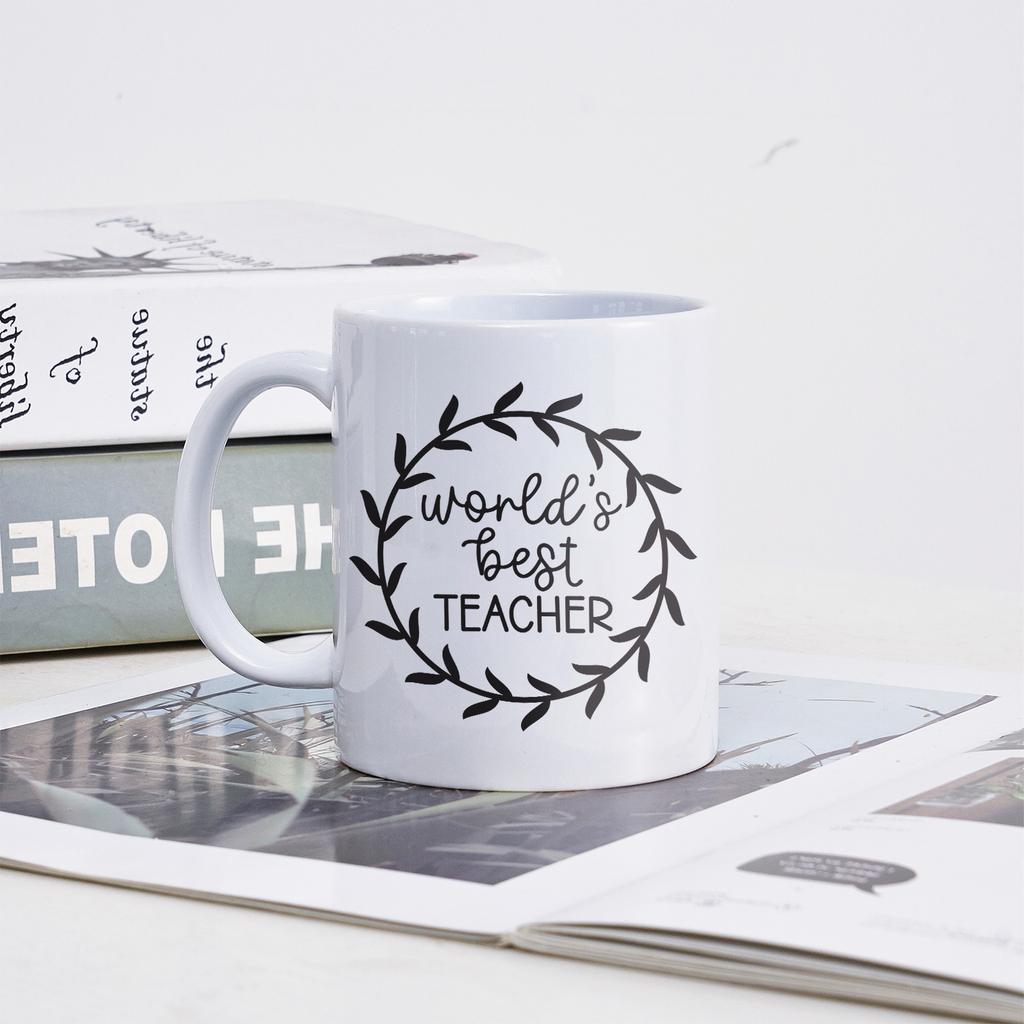 3d Print 11oz Sublimation Ceramic Tea Cup Coffee Mug Different Design Images Kitchen Drinkware Leaf Pattern Teachers' Day Gifts