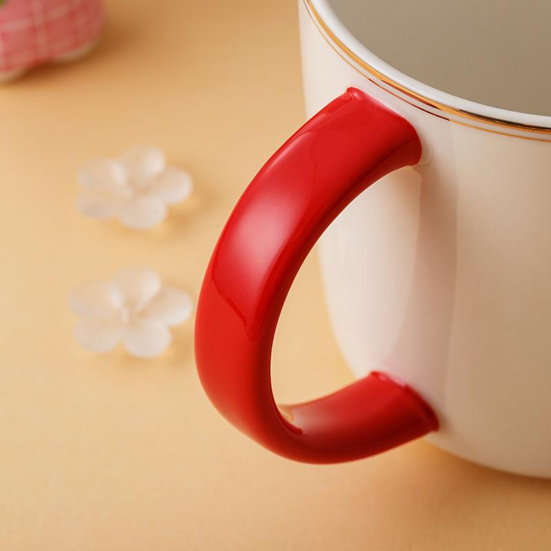 For Sanrio Hello Kitty Cinnamoroll Melody Ceramic Mug Water Cup with 3D Doll Lid Kids Home Breakfast Milk Juice Mug Coffee Cup