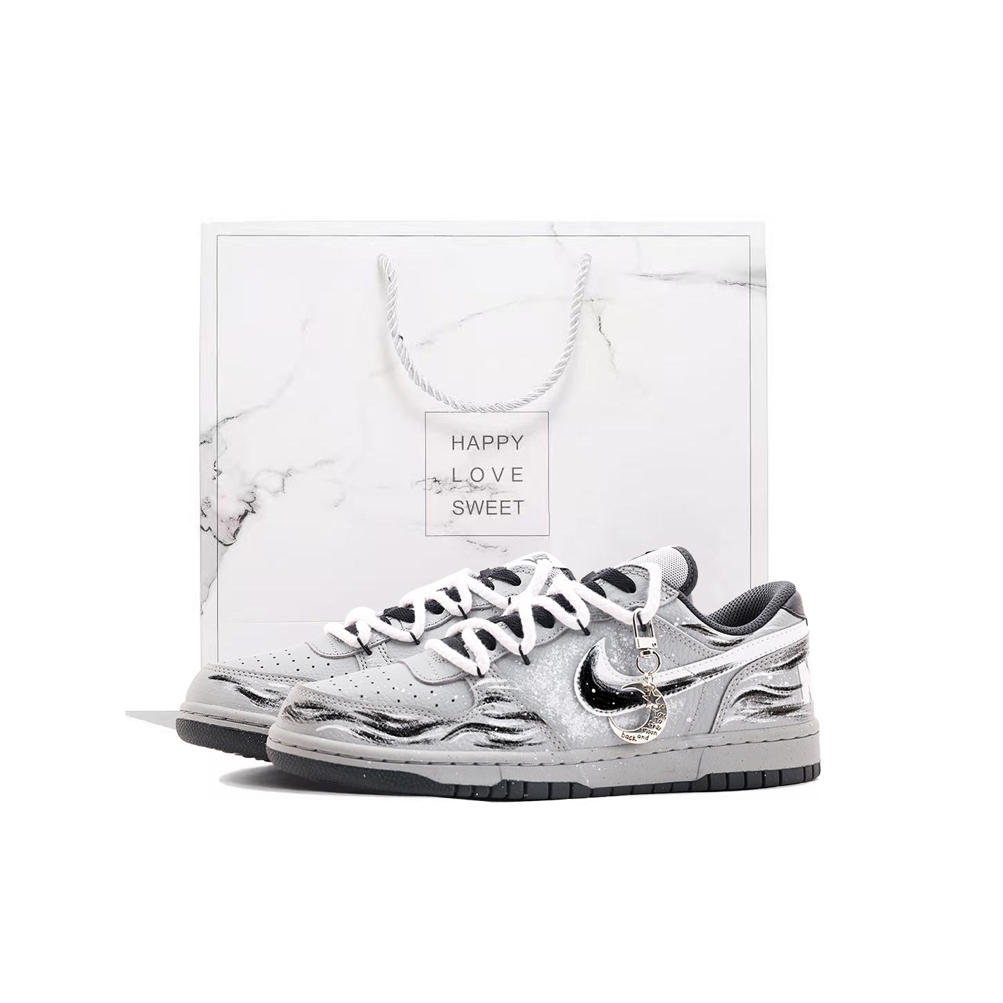

Nike Dunk Coverage Abrasion Resistant Slip Resistant Low top Skateboard Shoes Unisex Gray 355152-017(Team59-SBOX) 42