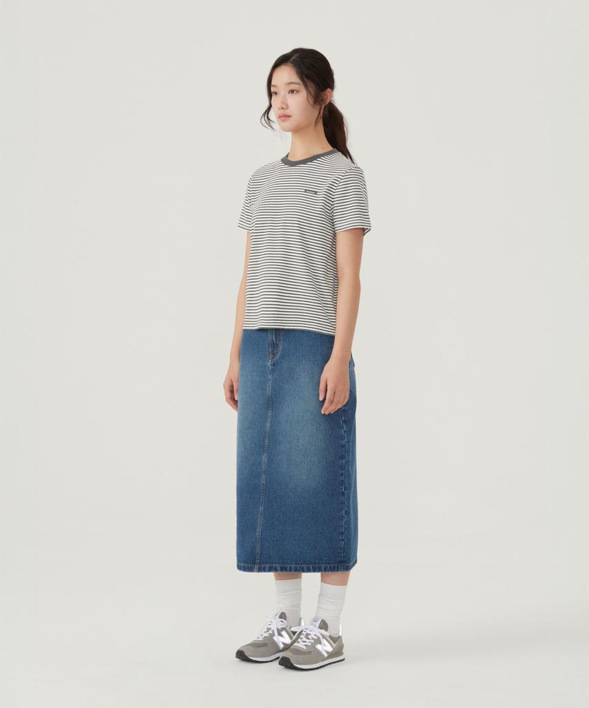 COVERNAT WOMAN Denim Long Skirt Blue