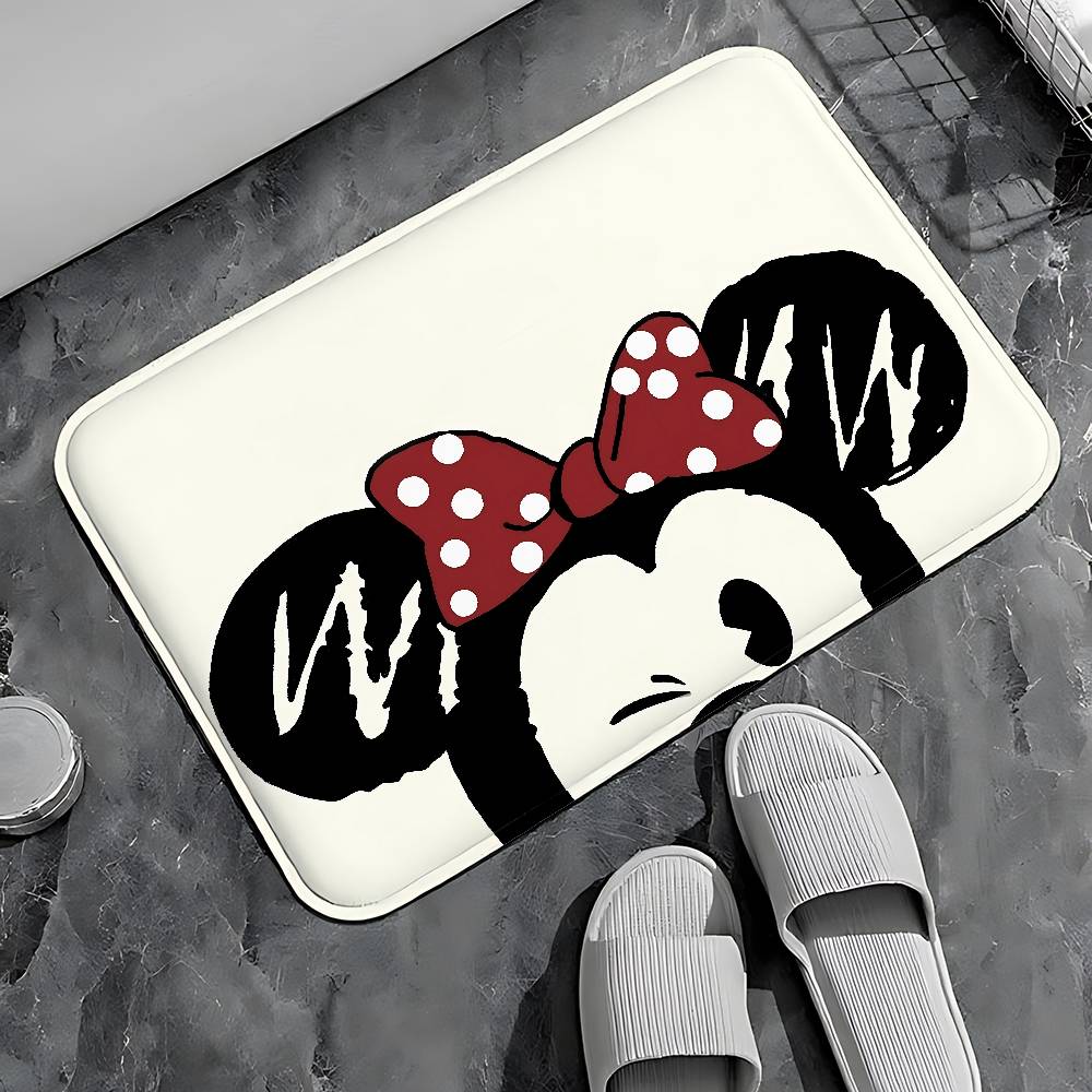 Cute M-Mickey Mouse Entry Door Floor Mat Festive Decorations Carpet Bathroom Anti-slip Mat Entrance Doormat