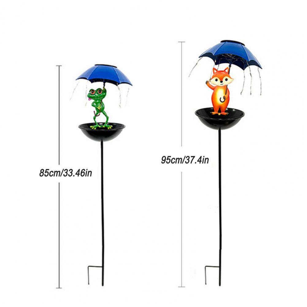 Solar-Vogelfutterspender-Pfahl Außenbereich Garten Terrasse Hof Halter Schirm Frosch Fuchs Schneemann Schildkröte Vogelbad Bewässerungsstation Fütterung De