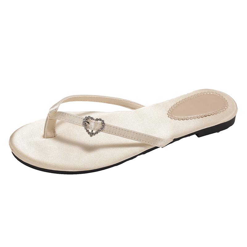 Fashion Women Flats Slippers Fashion Crystal Clip Toe Shoes Summer Casual Woman Sandals 2025 Designer Beach Flip Flops Dress Lady Shoes