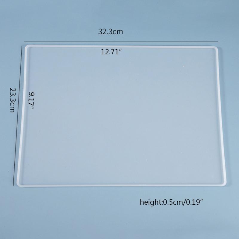 Table Mat Casting Mold Writing Board Silicone Mould DIY Drawing Board Rectangular Mold for Students Epoxy Resin Molds