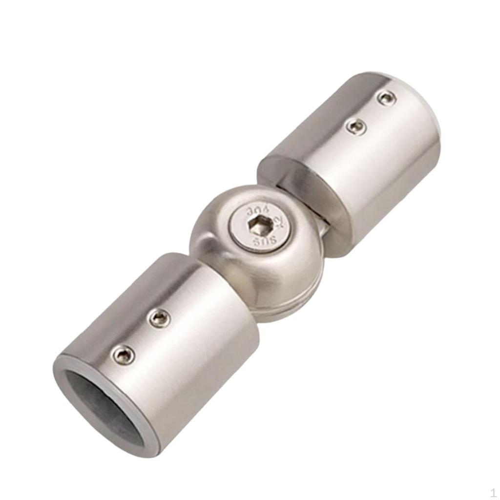 Corner Connector for Curtain Rods, Adjustable Angle, Universal Connection Bathroom Glass Doors,