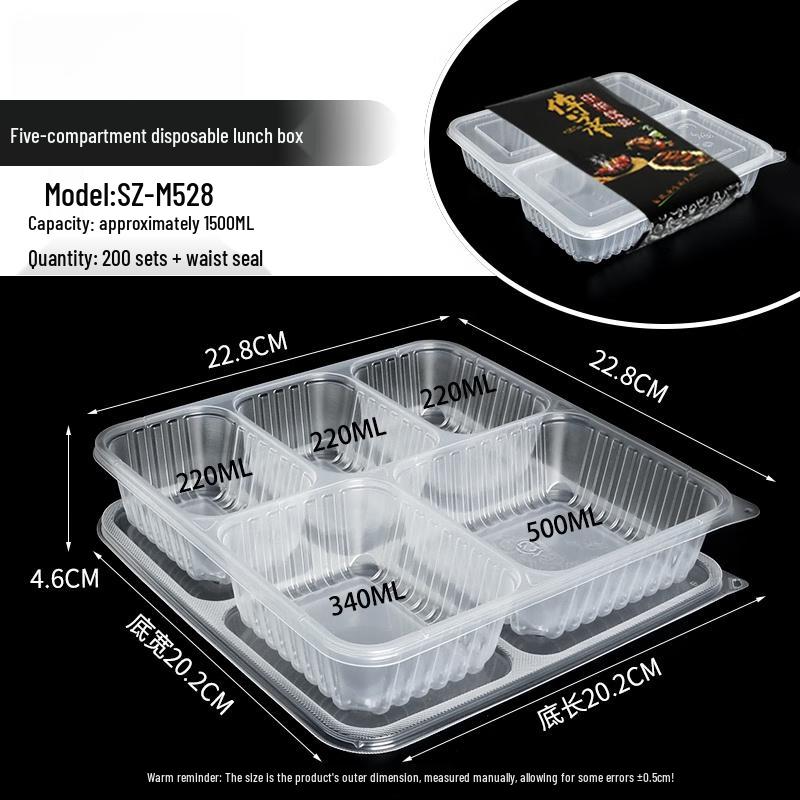 

Shi Xun Divided Meal Prep Containers with Sleeves, 200 Sets