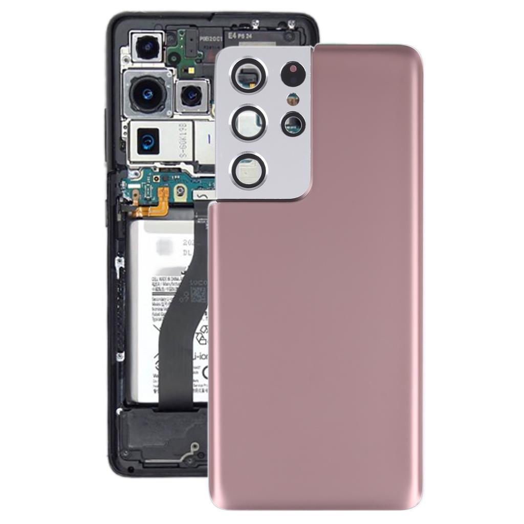 For Samsung Galaxy S21 Ultra 5G Battery Back Cover with Camera Lens Cover Replacement Phone Repair Parts