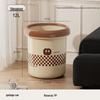 Pinhuan Open-Top Checkerboard Trash Can
