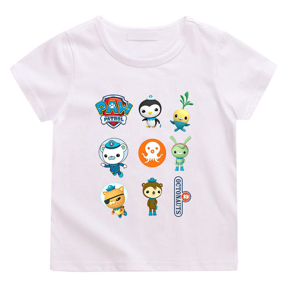 The Octonauts Kawaii Children T-shirts High Quality 100%Cotton Short Sleeve Boys Girls Tees Casual Cartoon Kids Camisetas Anime T-shirt summer Tops