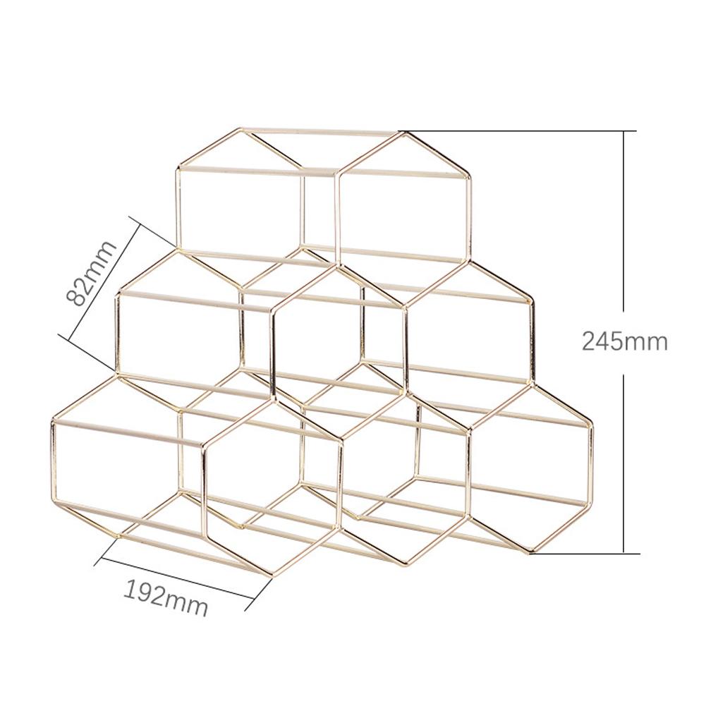 

Honeycomb Storage Rack Gold Color Wine Rack for Living Room Wine Cabinet Display Gold