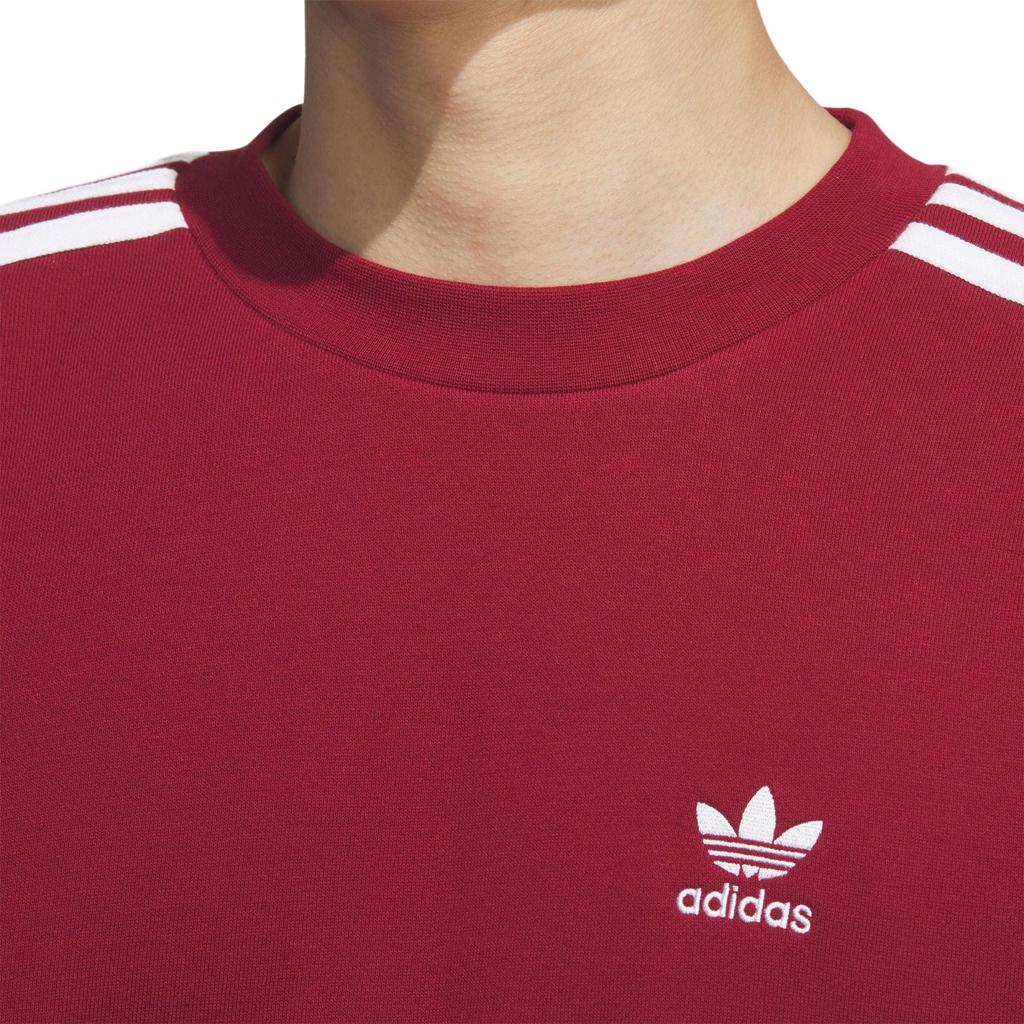 adidas Originals Adicolor FW24 Oversize Crew Retro Sportlich Locker Langarm College-Stil Rundhals-Sweatshirt Herren Sweatshirt Karmesinrot JN9789