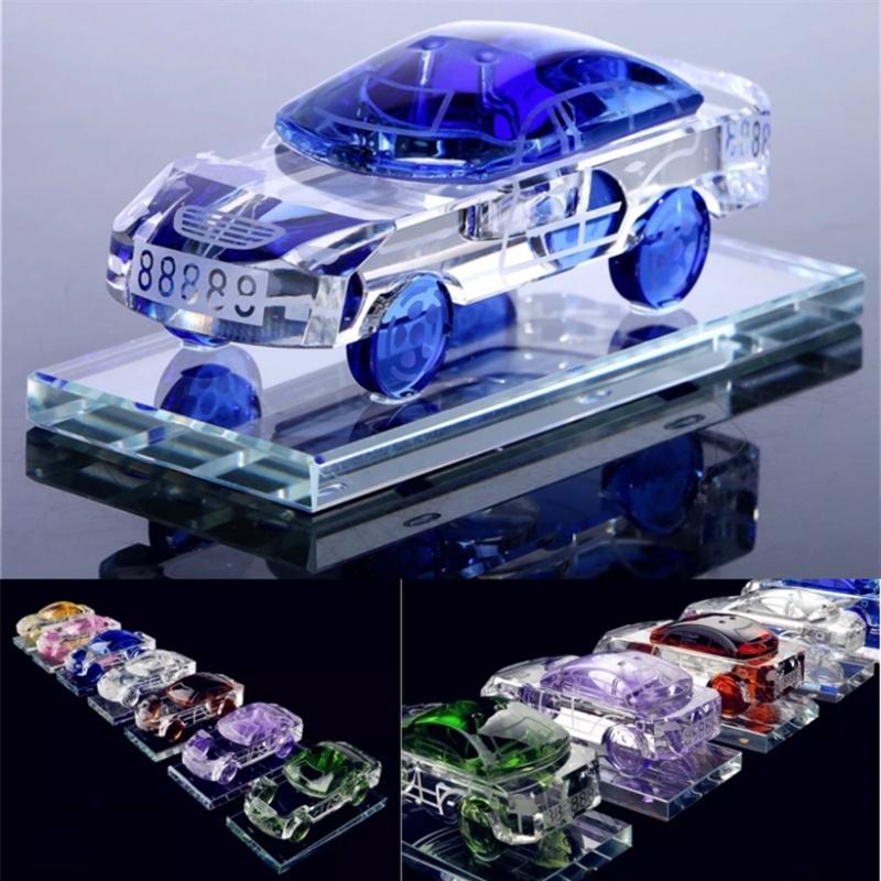Hombres Fresco Lujo Cristal Modelo de Coche Ambientador de Coche Difusor de Fragancia Perfume Botella de Vidrio Vacía azul