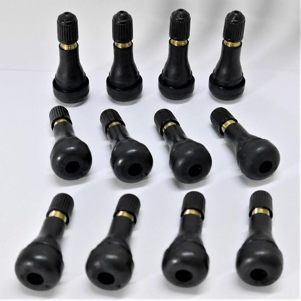 Pacific Industry .PACIFIC TR413 CL (CL Cap with Gasket) Tubeless Valve, Set of 12, Made in Japan, Snap-in Valve