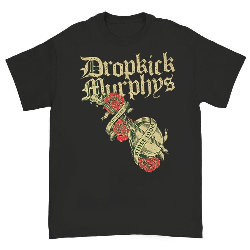 Dropkick Murphys Banjo Rose Celtic Punk Print T Shirt 100 Cotton Casual Neutral Tee Punk Rock Streetwear