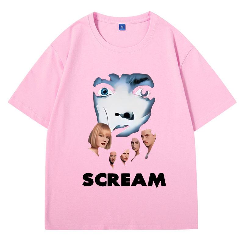 Limitiertes Horrorfilm Scream T-Shirt Billy Loomis Print T-Shirt Kurzarm Herren Damen Hip Hop Vintage Übergroße T-Shirts Kleidung