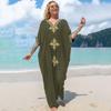 2023 European & American Cotton Embroidered Beach Vacation Dress & Bikini Cover-up