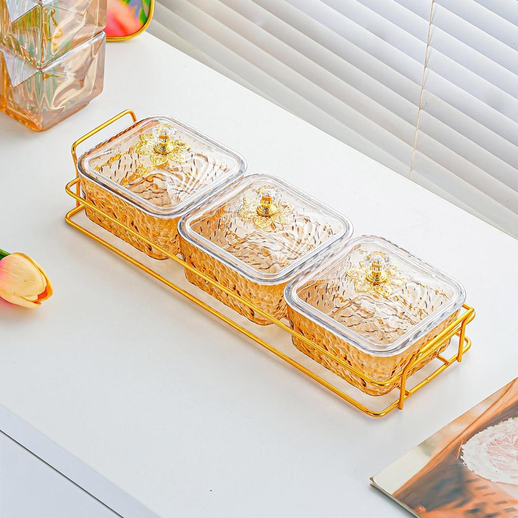 3 Bowls to Serve with Lid And Dessert Screen Covers