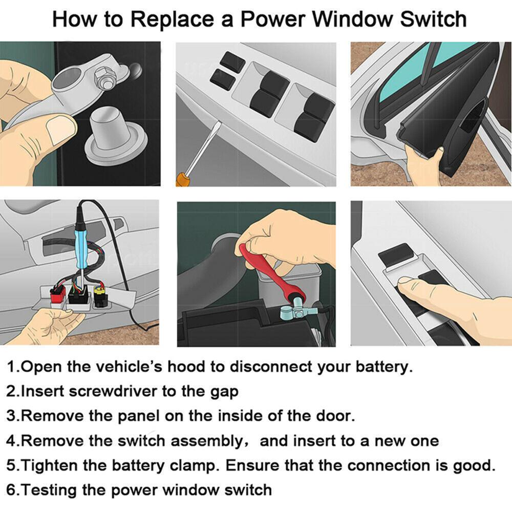 Power Window Switch Front Driver Side Master for Chevy Truck Blazer GMC 2-Door 15151356