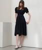 MITTE Poplin Shirring Dress_Black