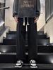 Dingfengbaoluo Men's Retro Straight Wide-Leg Casual Pants