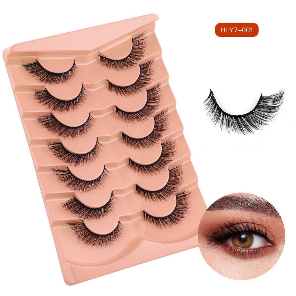 Fox Eye False Eyelashes 7 Pairs Of Eye Tail Lengthening Daily Makeup Stage Eyelashes